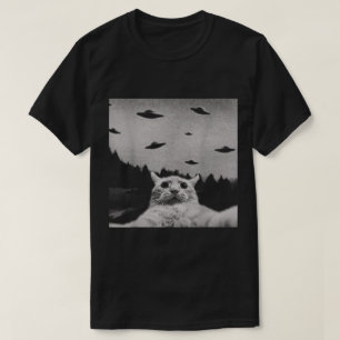 UFO Kattmöte Meme Design T Shirt