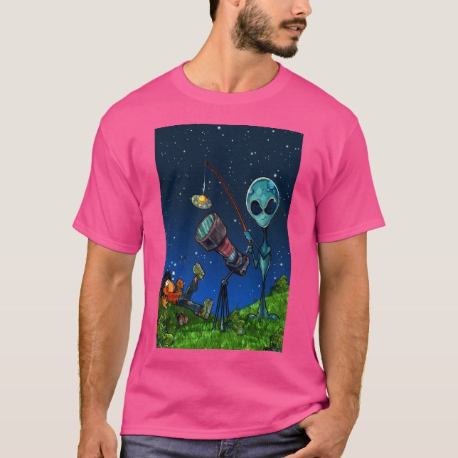 Ufo Kid - Ufo på en sträng T Shirt (Framsida)
