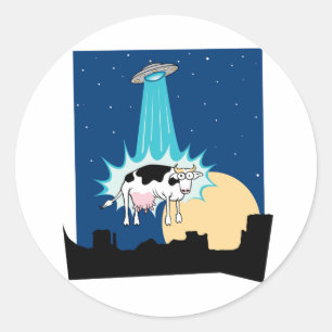 Ufo-kokidnappning Runt Klistermärke