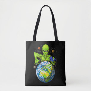 UFO-konspiration för Alien Abduction Space Planet Tygkasse