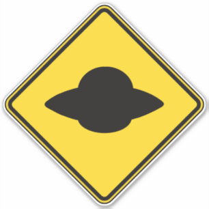 UFO-korsning Klistermärken