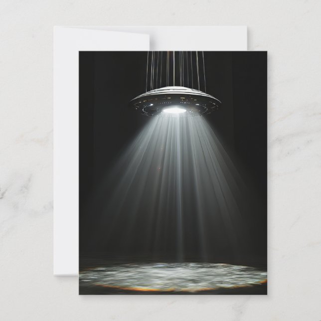 UFO-kort för lycklig-dagen Julkort (Framsida)