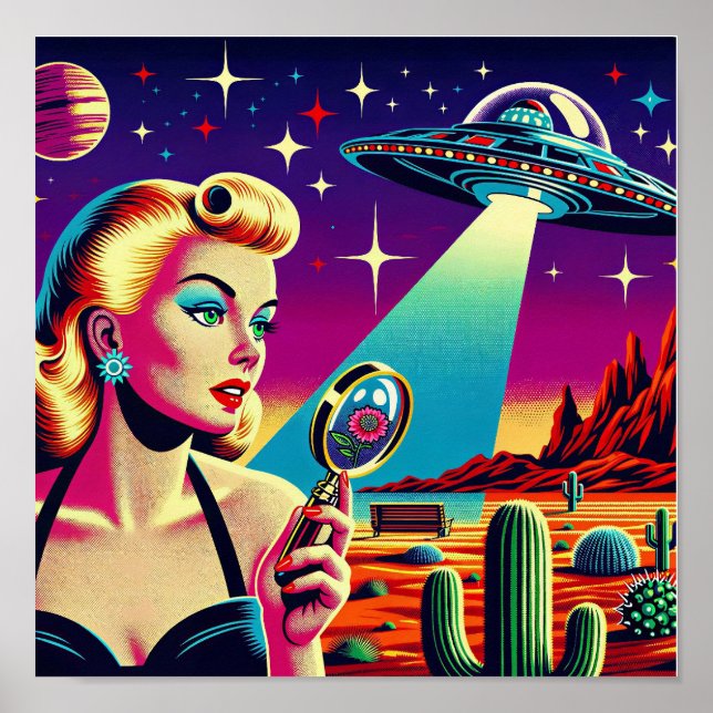 UFO Landing Tote Bag Poster (Framsidan)