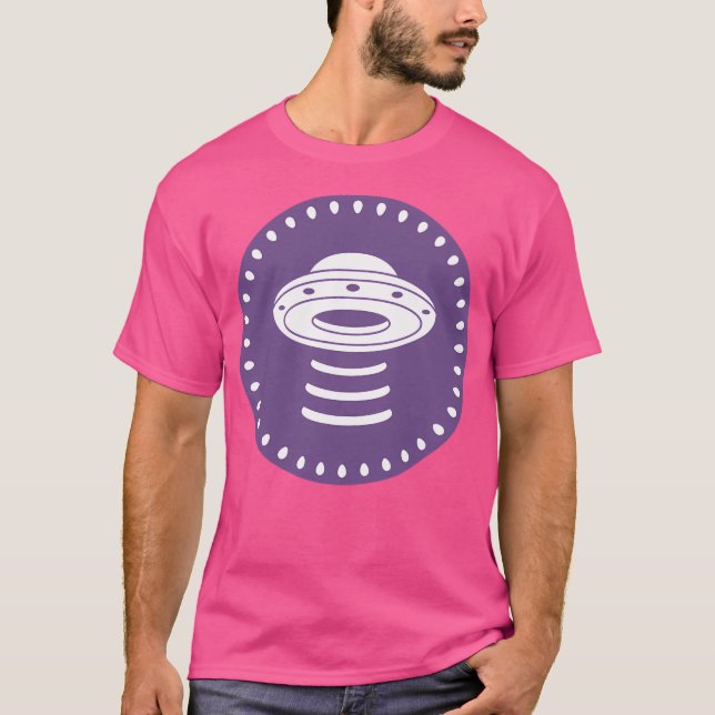 Ufo Lila T Shirt (Framsida)