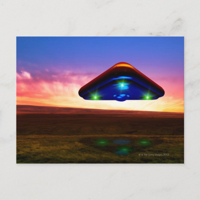 UFO Ljus Vykort (Framsida)
