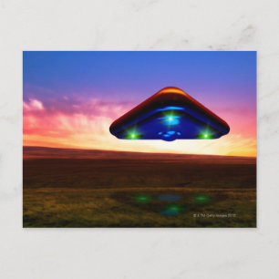 UFO Ljus Vykort