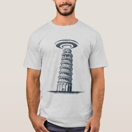 UFO Lutande Torn - Sällsam och Rolig Utomjordingup T Shirt