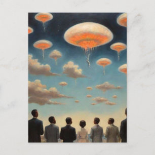 UFO-maneter i Himmel Vykort