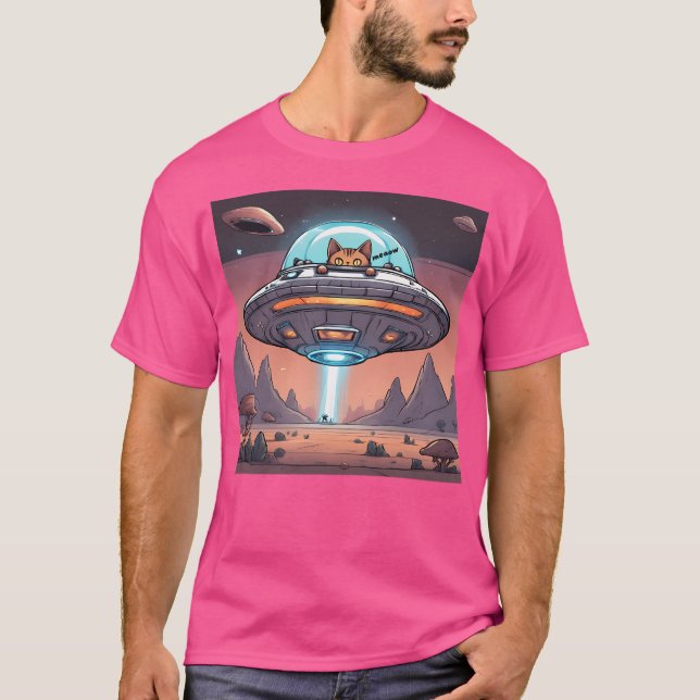 Ufo Meaow T Shirt (Framsida)