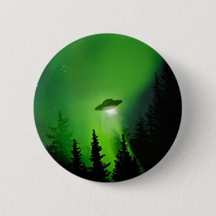 UFO med nordligt ljus Knapp