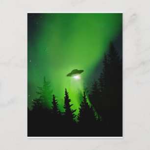 UFO med norra Ljus Vykort
