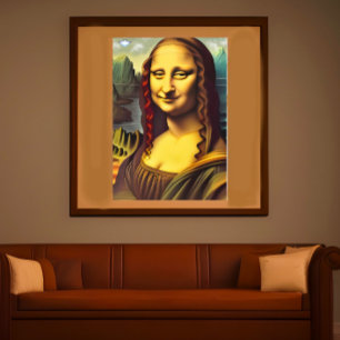 Ufo Mona Lisa Galactic Kanvastryck