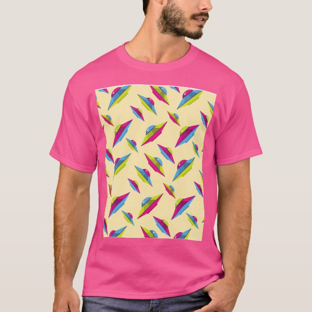 Ufo Mönster T Shirt (Framsida)