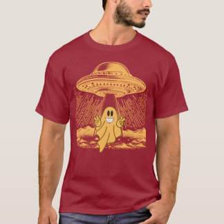 UFO möter dödande Ghost-design T Shirt