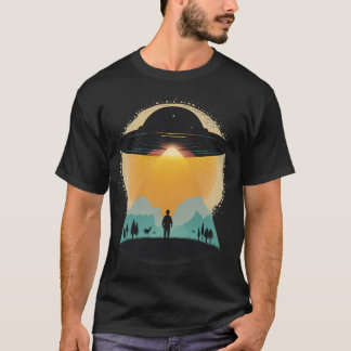 Ufo Mountain Abduction T Shirt
