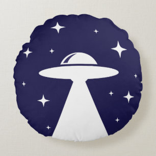 UFO Natt Himmel Rund Kudde