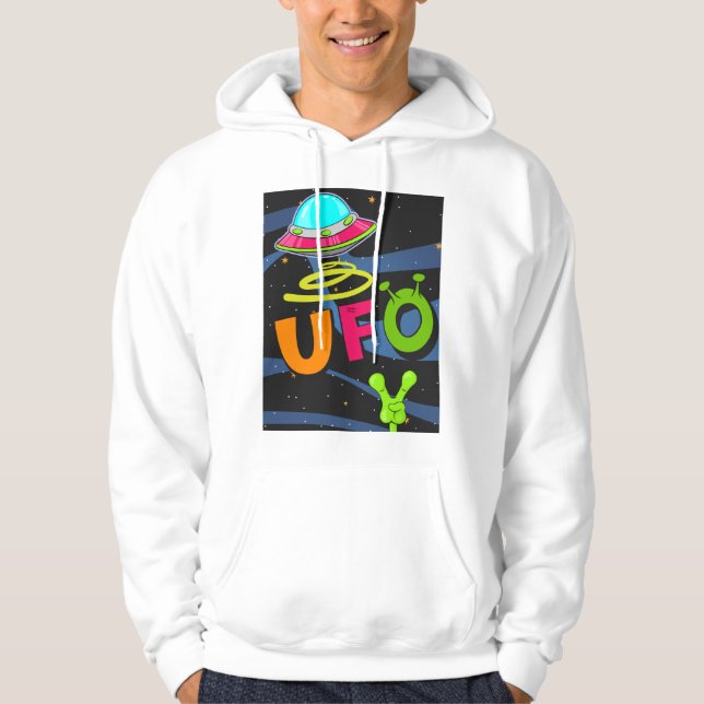 UFO OCH FRED OCH KÄRLEK HOODIE (Framsida)