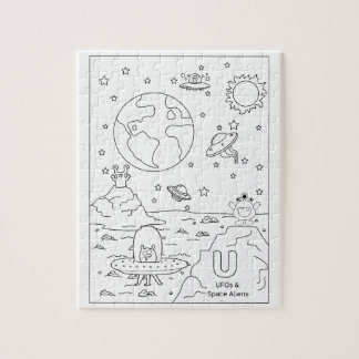 UFO och utomjordingar, Pussel, 20 x 25 cm, 110 bit Pussel