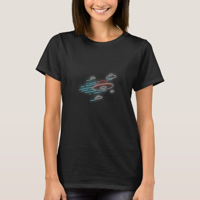 Ufo Oidentifierat Flygande Objekt Utomjordingar S T Shirt (Framsida)