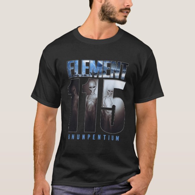 UFO-område 51, inslag 115, Unununpentium Alien, fl T Shirt (Framsida)