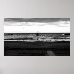 UFO över Barcelona (La Barceloneta) Poster