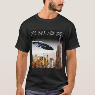 UFO ÖVER NEW YORK FLÄKT T-SHIRT