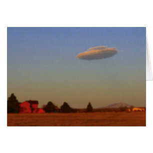 UFO över Roswell Hälsningskort