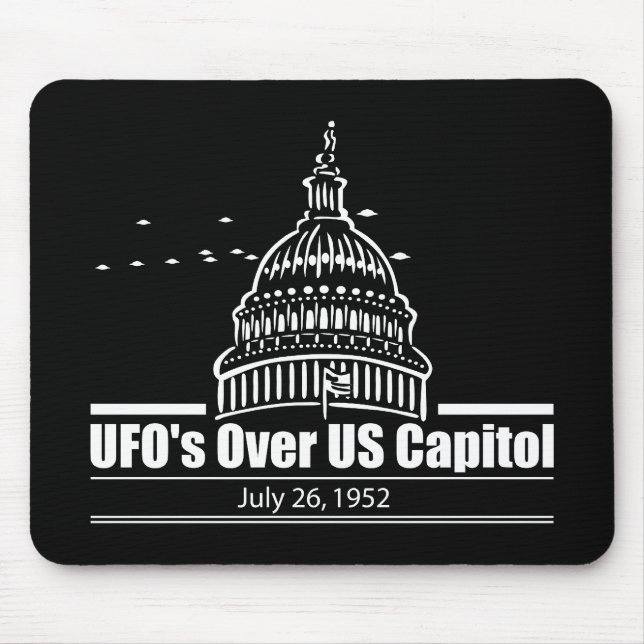 UFO över USA Huvudstad 1952 Mousepad Musmatta (Framsidan)