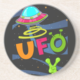 Ufo på rymden säger hej underlägg