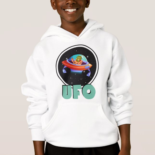 Ufo på rymden t shirt (Framsida)