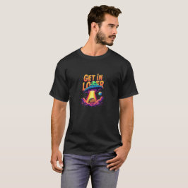 UFO Psychedelic liggande design för "In Loser" T Shirt