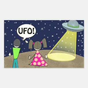 UFO REKTANGULÄRT KLISTERMÄRKE