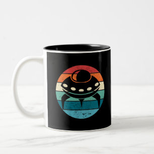 UFO Retro Sunset Två-Tonad Mugg