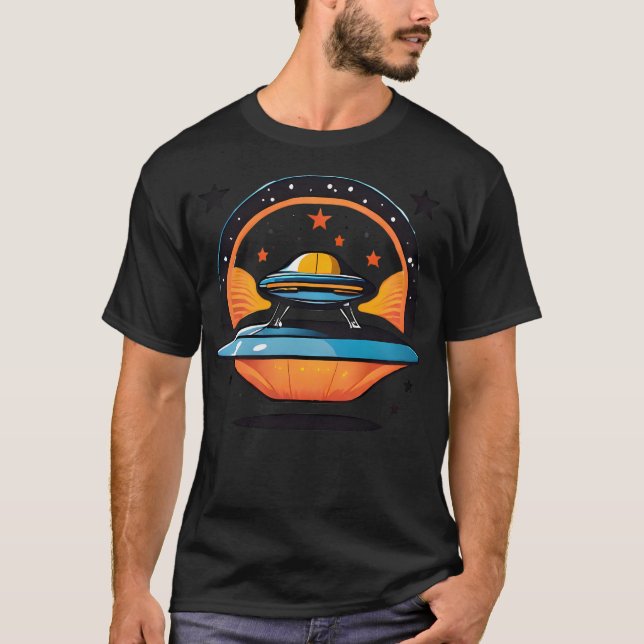 Ufo Retro T Shirt (Framsida)