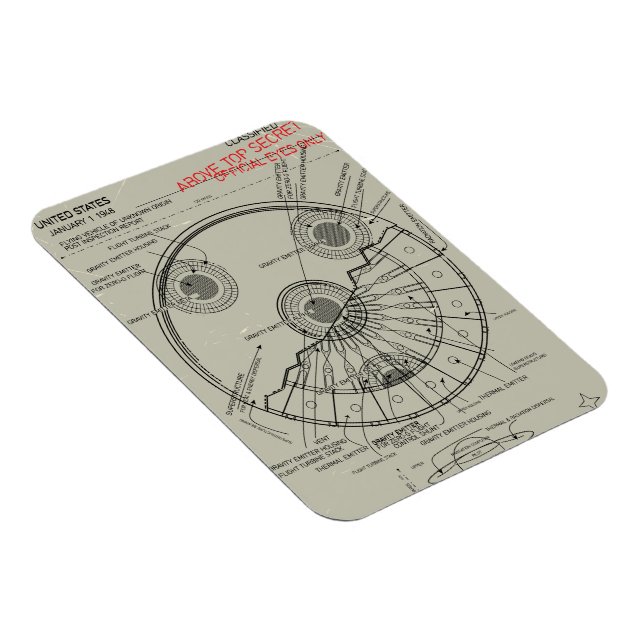 UFO Ritning Magnet (Högersidan)