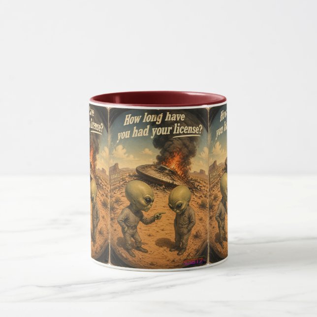 UFO Roswell 40-50s Mugg (Center)