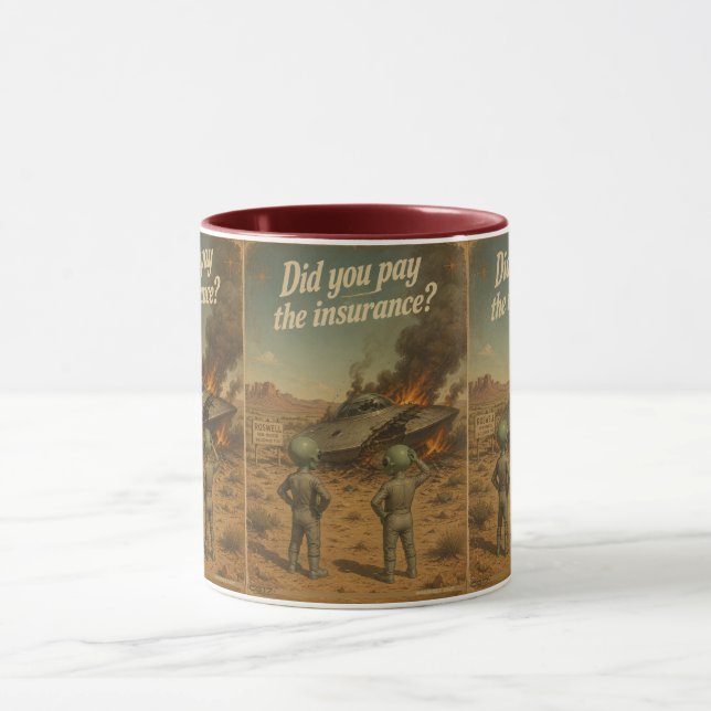 UFO Roswell 40-50s Mugg (Center)