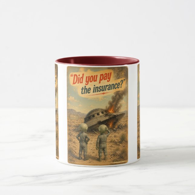 UFO Roswell 40-50s Mugg (Center)