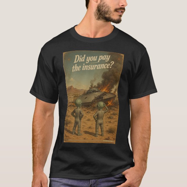 UFO Roswell 40-50s T Shirt (Framsida)