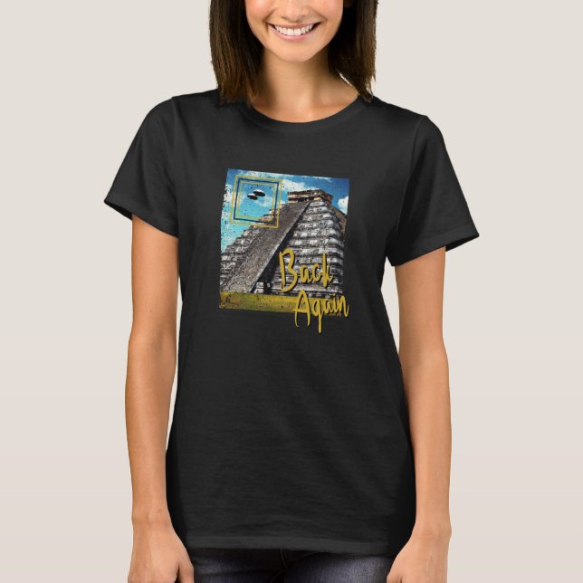 Ufo Ruinen Ancient Besök Visitor Alien T Shirt (Framsida)