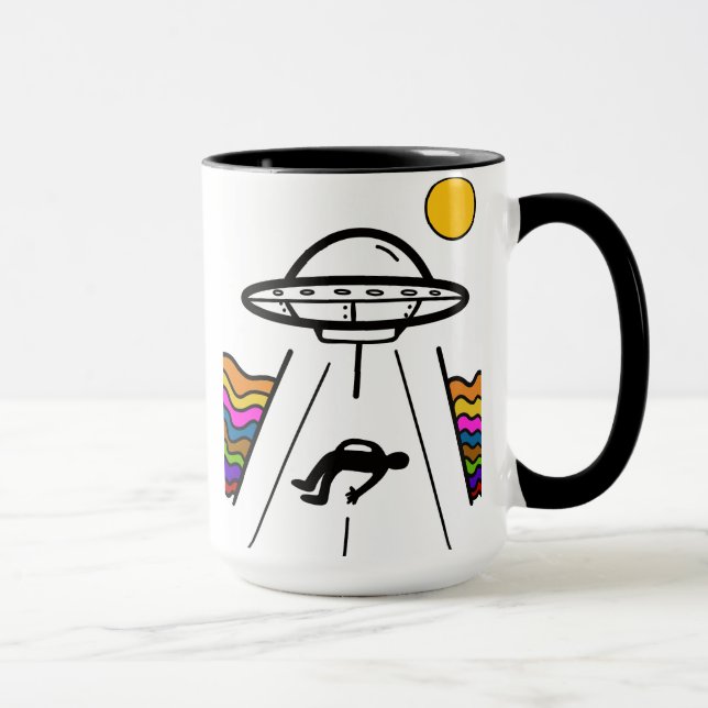 UFO-rymdskepp bortförd Mugg (Höger)