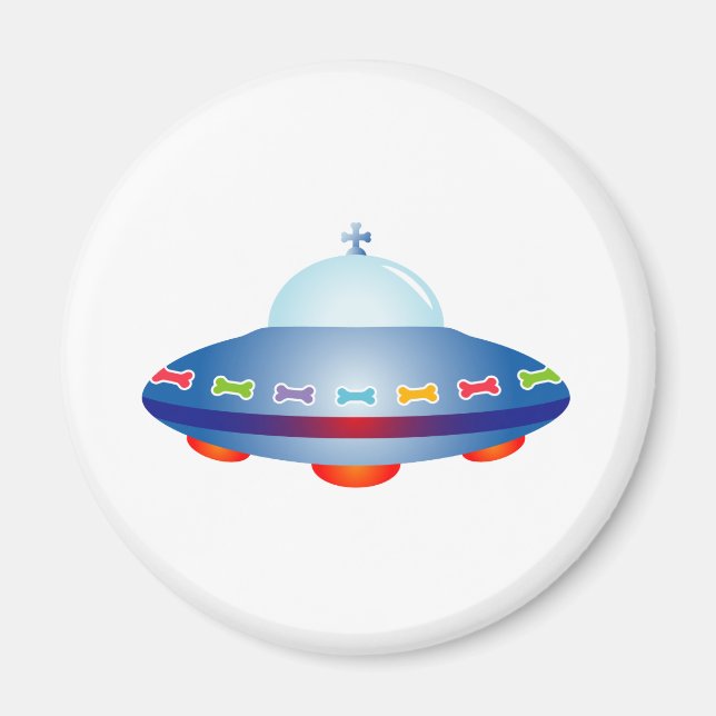 UFO Rymdskepp Magnet (Framsidan)