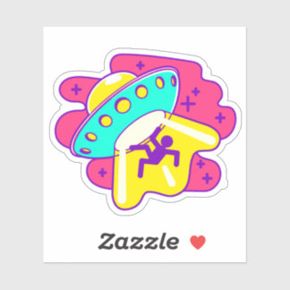 UFO:s bortförande av UFO-Frakt - Vinyletikett Klistermärken