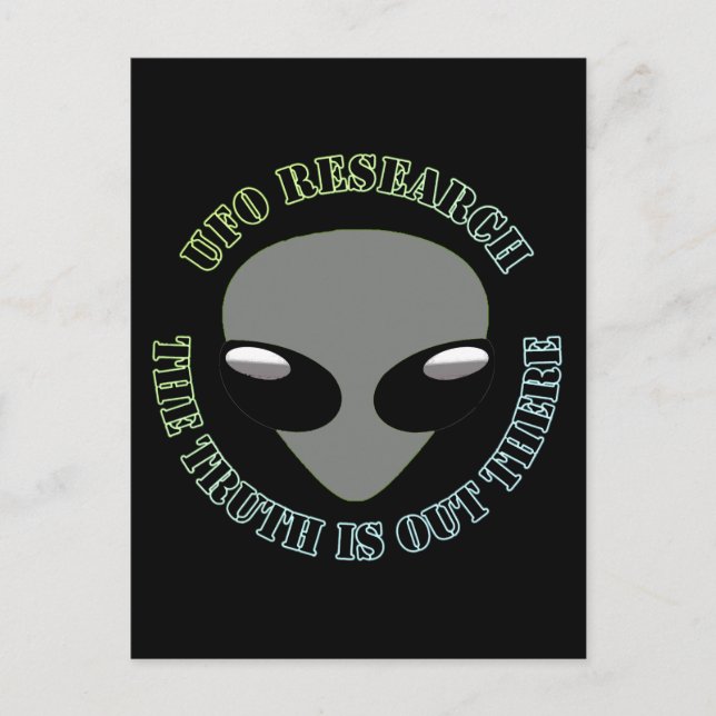 UFO:s forskning, sanningen är där ute Vykort (Framsida)