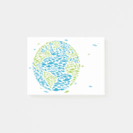 UFO:s invasion i världen, utlänningar, rymdfartsom Post-it Block