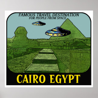 UFO:S KAIRO EGYPTEN RESEPOSTER POSTER