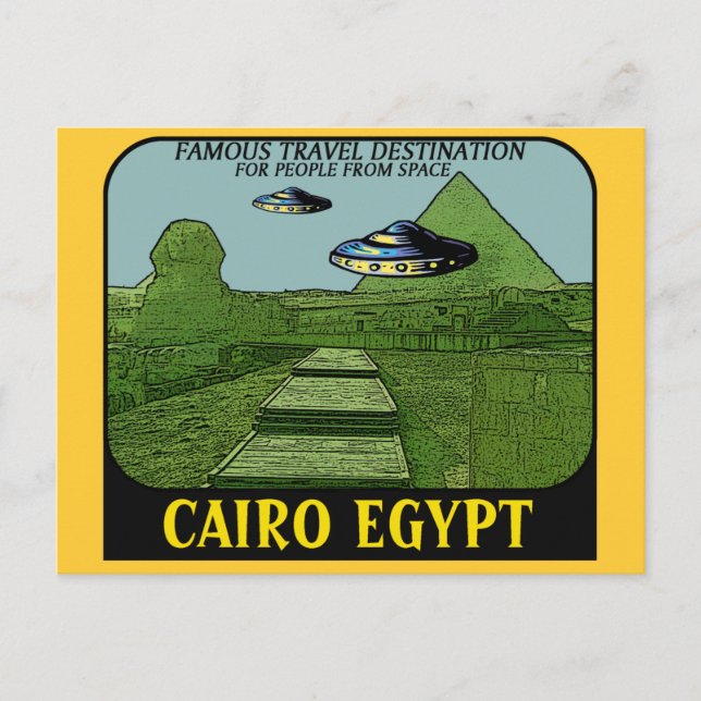 UFO:S UTFORMNING AV CAIRO-EGYPTEN VYKORT (Framsida)