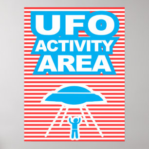 UFO:s verksamhetsområde, Alien, lustig poster, hum Poster