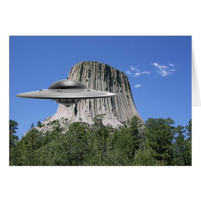 UFO Salamander i Djävulen Torn Hälsningskort (Framsidan Horizontal)