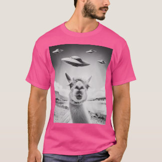 Ufo Selfie Llama T Shirt